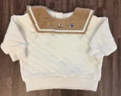 Cottoli セーラー襟 キルト トレーナー 80cm