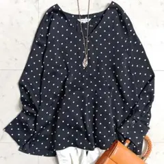 極美品♪ プラステ PLST 水玉 ドット シワになりにくい ブラウス