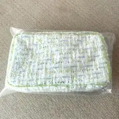 ANAYI ノベルティ　ツイードポーチ　ライトグリーン