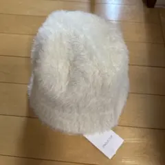 ホワイトファーバケットハット