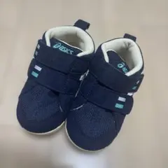 ASICS ネイビー ベルクロ キッズシューズ 13.5cm