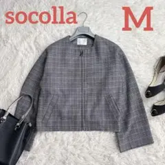socolla ノーカラージャケット コート M 上品エレガント アウター