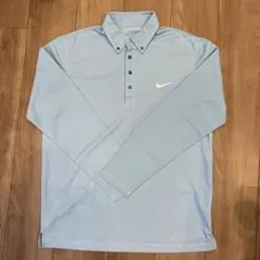 ⭐︎NikeGOLF⭐︎ブルーストライプ　ロゴ　Lサイズ　ポロシャツ　ロンT 未使用