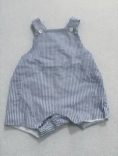 jacadi サロペット　6M 青白ストライプ