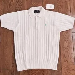 ☆未使用　POLO RALPH LAUREN 綿ニット 半袖 オフホワイト