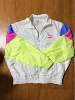 PUMA ジャンパー S ホワイト/ネオンカラー
