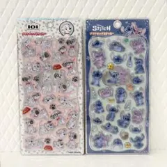プチドロップステッカー　ディズニー　101匹わんちゃん　スティッチ　2種