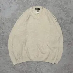 Eddie Bauer コットンニット セーター 前V 古着 アメカジ CD11