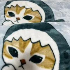 モフサンド　サメにゃん　膝掛け2枚セット　冷え対策　保温　ブランケット
