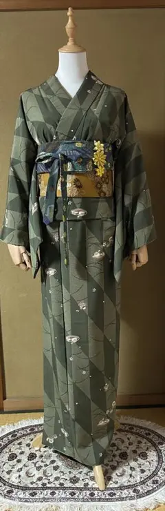 卒業式 オリーブグリーン袴(紐下99㌢)163〜167㌢ ブーツ＋10㌢可 単品 