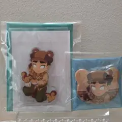 鬼滅の刃 実りの秋まつり 2025 アクスタくま缶バッジB 2点セット