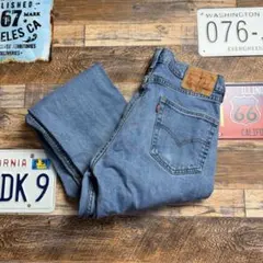 リーバイス 505 W32 デニムパンツ ストレート ジーンズ ブルー 古着のサムネイル
