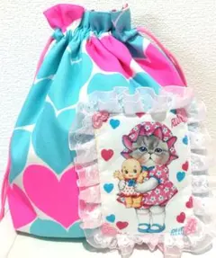 可愛い♡キューピールミちゃんコロンと丸い巾着♡　コヤンイサムチョン　ハンドメイド