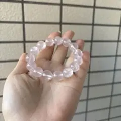 アイリスローズクォーツブレスレット　 12mm玉 内径15cm