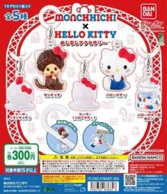 全5種コンプ モンチッチ×ハローキティ めじるしアクセサリー