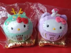 【新品未開封】ハローキティ　干支マスコット　辰　土台込み　ぬいぐるみ　8個セット 2024 セブンイレブン限定 ハローキティ 干支 辰 たつキティ