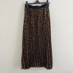 SHEIN レオパードプリント プリーツスカート