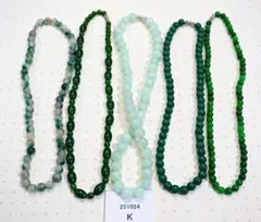 [82] 緑石 翡翠 等 ネックレス 5点 ゆうパケNa5-251024K
