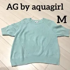 AG by aquagirl 半袖ニット 水色　ミントグリーン　Mのサムネイル