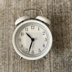 IKEAホワイト アラーム時計 円形