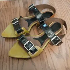 MARNI ヒールサンダル 36 イエロー・ブラックのサムネイル