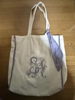 SNIDEL HOME エンブレムトートバッグ パープル