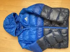 adidas ダウンコート 青/黒 160㎝