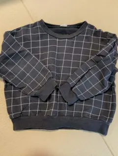 chil2 長袖カットソー 110 グレー チェック柄