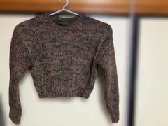 ZARA マルチカラー ニットセーター 長袖 クロップド