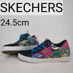 人気 SKECHERS スケッチャーズ パイソン柄 ギミック マルチ スエード
