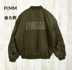 FCMM MA-1 ジャケット ブルゾン M カーキ ビッグロゴ キルティング