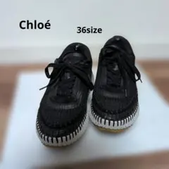 Chloe　クロエ　黒　厚底　スニーカー36sizeのサムネイル