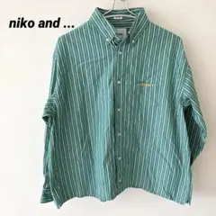 niko and... ストライプ　ビッグ　シャツ　長袖　トップス　レディースのサムネイル