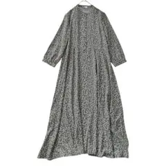 studio CLIP小花柄ロングワンピースL花柄 Aライン 春ワンピ マキシ丈