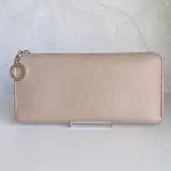 BVLGARI ブルガリブルガリ レザー L字ファスナー 長財布 ピンクベージュのサムネイル