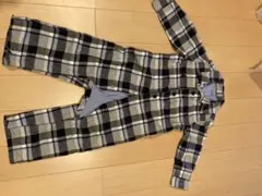 チェック柄ロンパース