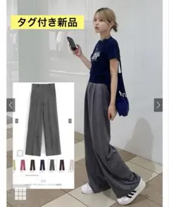 【タグ付き・新品】 ai07 センタープレスストレートパンツ GRL