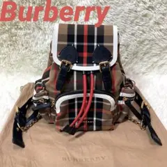 美品希少　バーバリー　リュック　バックパック　ノバチェック　ゴールド金具　小さい
