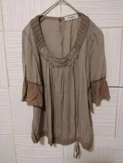 【送料無料】SUPER HANKA ベージュ チュニック 【日本製】