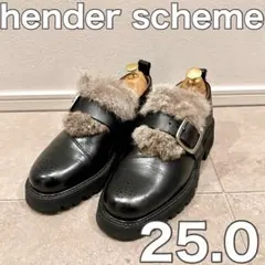 【美品】Hender Scheme mischa ラビットファー ローファーのサムネイル