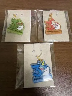 ポケモン 30周年 アクリルキーホルダー サルノリ ヒバニー メッソン