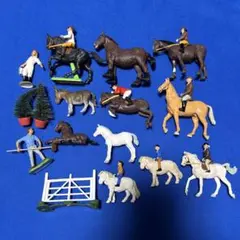 馬　騎手　フィギュア　イギリス　deetail Britains ブリテン社　木