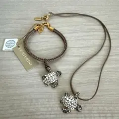 【新品・未使用】EKATERINI 亀ネックレス ブレスレットSWAROVSKI