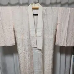 薄いピンク 花柄 長襦袢 しつけ糸付き n8のサムネイル