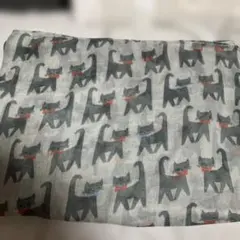 またお値下げ❣️未使用❣️グレー猫柄の大判ストール