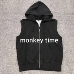 【monkey time】ガーメントダイ フレンチテリーノースリーブ ジップのサムネイル