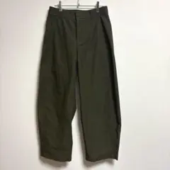 ✨人気✨ ユニクロ【Ｍ】ジャージーバレルレッグパンツ 美脚パンツ オリーブ