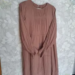 美品！ViS 薄手長袖ピンクロングチュニックMsizeのサムネイル
