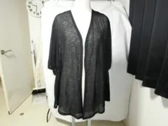 未使用 non-hedge 半袖 カーディガン フリーサイズ 薄地 ブラック