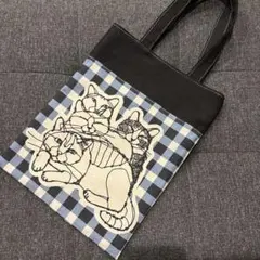 ハンドメイド ☆ トートバッグ　ワイヤー猫のサムネイル